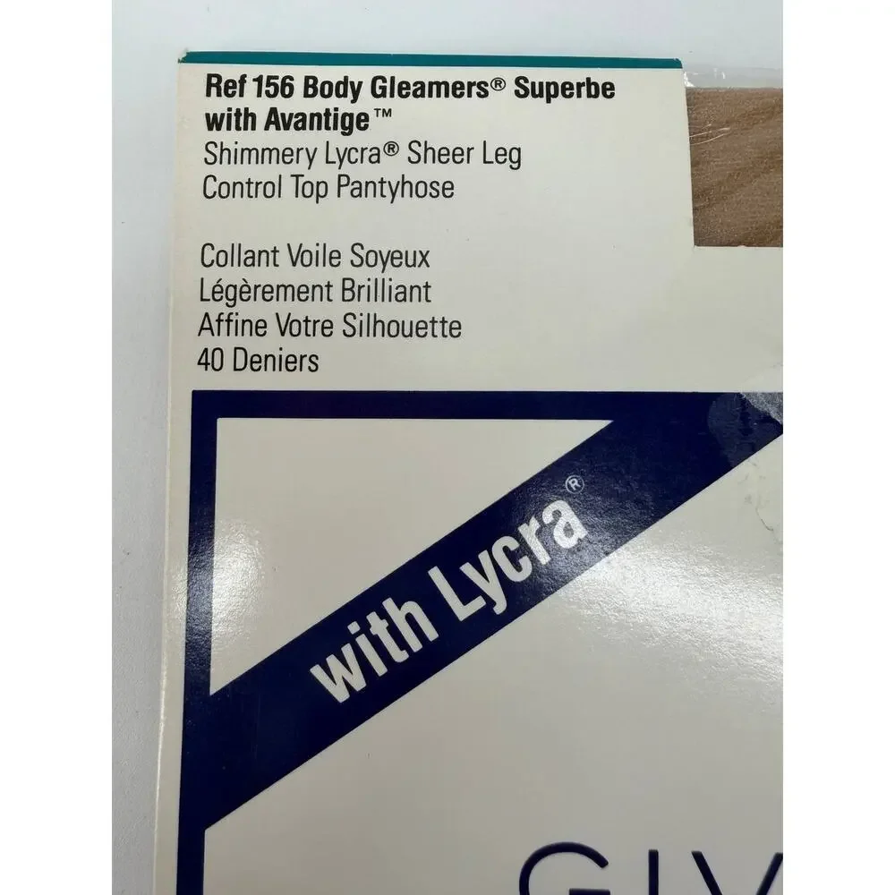 Vintage Givenchy Body Gleamers Pantyhose Pale Gold Size A 40 Denier New